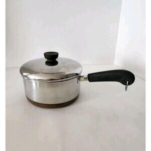 Vintage Revere Ware 2 QT Sauce Pan Pot Copper Clad Bottom With Lid